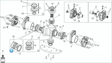 FAAC 63003312 Cylinder and piston group 180°