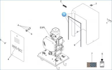 FAAC 63003376 Hood and base plate group 884