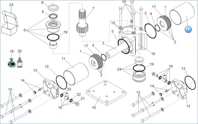 FAAC 7366235 Cylinder 750 drive 180° (2003)