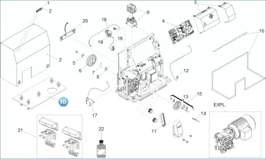 FAAC 737850 Foundation plate 850