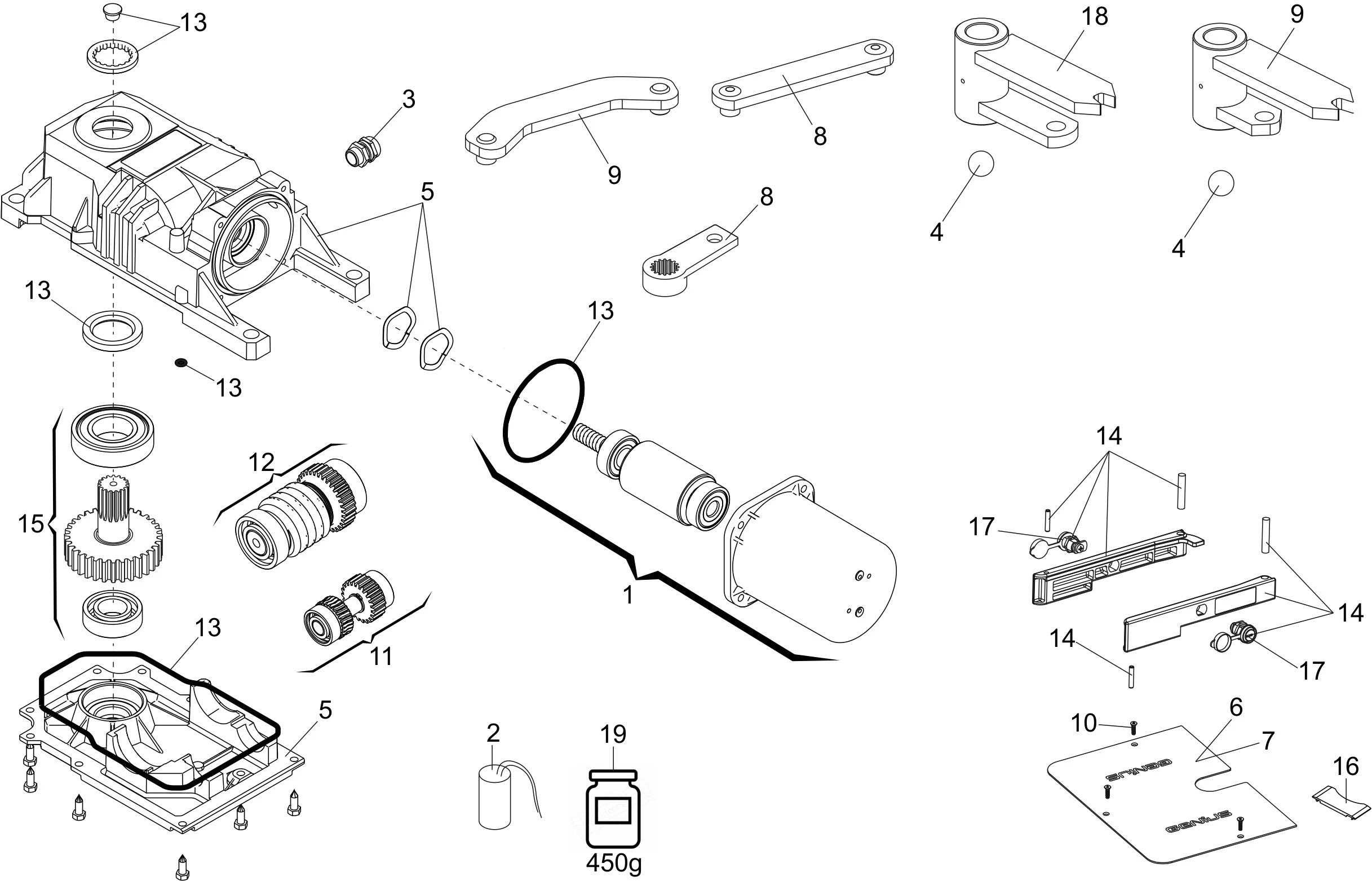 Service parts Genius Genius Roller 230V