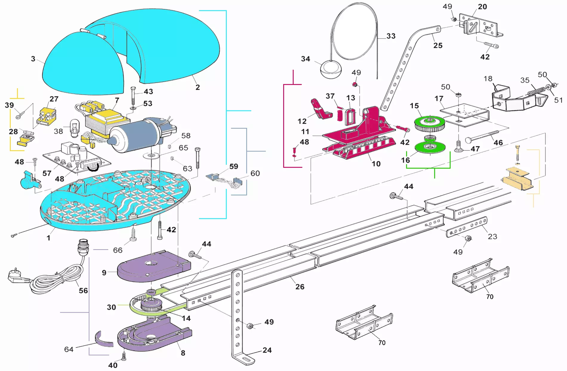 Service parts Mhouse Mhouse GD0 / GD0N