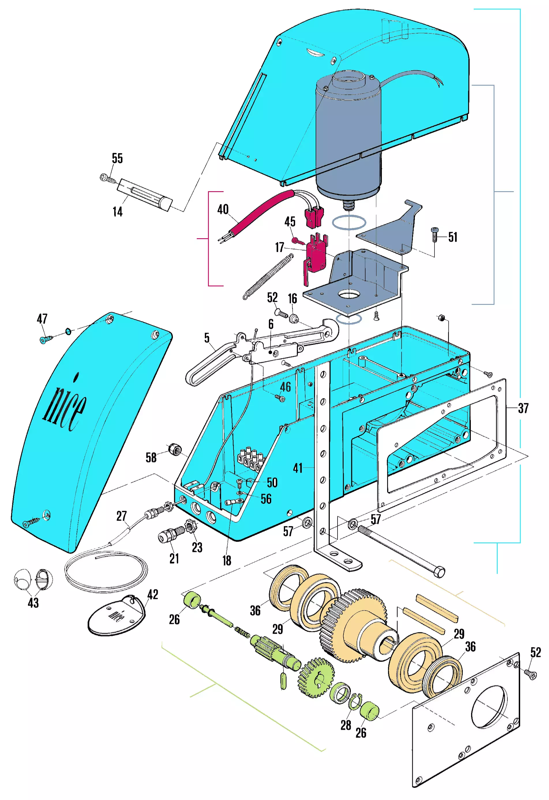 Service parts Nice Nice Sumo 2000V (SU2000V)