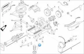 FAAC 63003383 Grooved shaft and bushing
