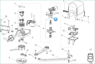 FAAC 115008 Motor 391/compas